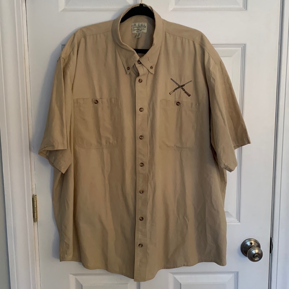 Cabela’s Button Down Tan Shirt Size 3XL #72
